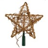 Kurt Adler 10-Light Indoor Rattan Gold Star Christmas Treetop, 27.5in - 2 of 4