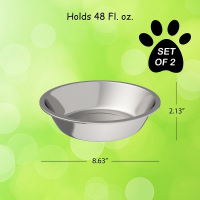 Pet Adobe Large Stainless Steel Hanging Pet Bowls For Crates, Kennels