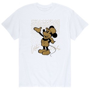 Men's - Disney - Winter Wishes Mickey Sparkle Short Sleeve Graphic T-Shirt - 1 of 4