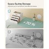 Glass Lid Jewelry Box with 3 Drawers Modern Storage Organizer in White and Gold - 4 of 4
