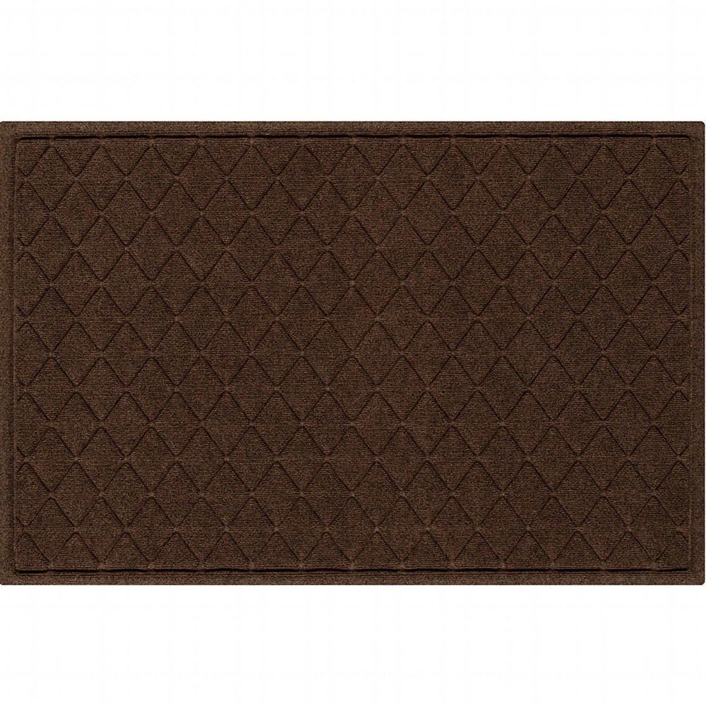 WaterHog® Argyle 3'x5'Indoor/Outdoor Doormat Dark Brown