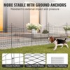 VEVOR Garden Fence, 36.6in(H) x29.5in(L) Animal Barrier Fence, Underground Decorative Garden Fencing with 2.5 Inch Spike Spacing,  Dog Fence,5 Pack - 4 of 4