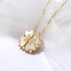 4 Leaf Clover Heart Pendant Necklace for Women Magnetic Sterling Silver Ginger Lyne Collection - 3 of 4