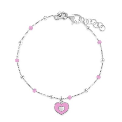 Girls' Enamel Heart Satellite Bracelet Sterling Silver - In Season ...