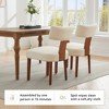 Lycvki Set of 2 Linen Fabric Modern Armless Dining Chairs with Curved backrest and Solid Wooden Legs - 4 of 4