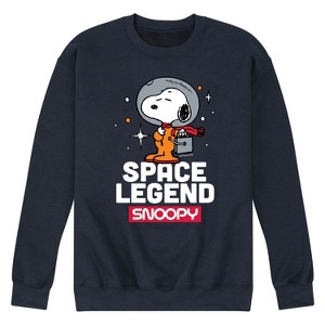 Men's - Peanuts - Snoopy First Beagle In Space Rocket 1969 Graphic Fleece Sweatshirt - 1 of 4