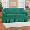 Collections Etc Ruffled Stretch Furniture Cover - 2 of 3