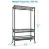 VIPEK Rolling Clothes Rack Heavy Duty Garment Rack With Wheels, Adjustable Portable Metal Closet - 3 of 4