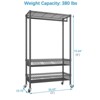 VIPEK Rolling Clothes Rack Heavy Duty Garment Rack With Wheels, Adjustable Portable Metal Closet - image 3 of 4