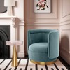 Remy Velvet Swivel Chair Black 27.1"W x 25.5"D x 28.3"H - 2 of 4