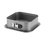 Anolon Advanced Bakeware 9" Nonstick Square Springform Dessert Pan with Silicone Grips Gray