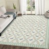 COZONY Farmhouse Floral Area Rug with Butterfly Print — Washable Low Non-Slip & Non-Shedding Soft Floor Mat for Living Room, Bedroom & Office - 3 of 4