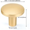 attop Round Cabinet Knobs, Solid Brass Dresser Knobs Brushed Gold Cabinet Knobs for Kitchen Drawers(12Pcs, 1.1"x0.78") - 3 of 4