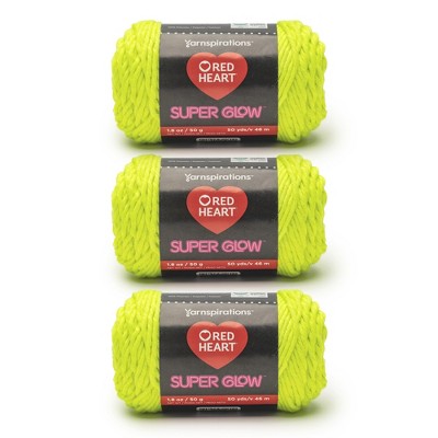Red Heart Super Glow Yarn 24 Pack-Yellow