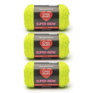 Red Heart Super Glow Yarn 24 Pack-Yellow - 1 of 3