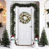 24 In Christmas Wreath With Lights for Front Door, Pre-Lit Christmas Wreath, Battery Operated, Lighted Xmas Door Wreath with Ball Ornaments - 3 of 4