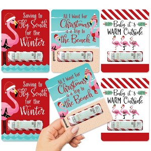 Big Dot of Happiness Flamingle Bells DIY Assorted Tropical Christmas Party Cash Holder Gift Funny Money Cards Set of 6 - 1 of 4