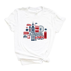 Simply Sage Market Women's London Collage Short Sleeve Graphic Tee - 1 of 2