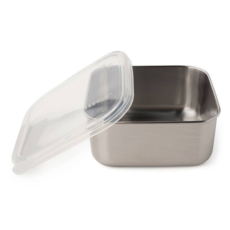 U-Konserve To-Go Stainless Steel Food-Storage Container Square 30oz - Clear Silicone Lid, 4 of 6