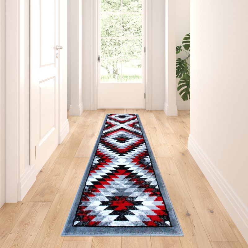 Masada Rugs Stephanie Collection Area Rug with Distressed Southwest Native American Design 1106, 3 of 7
