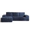 XIZZI Modular Left/Right Chaise Sectional Sofa, Quick-Ship Synthetic Leather or 4 Shimmer Fabric | Zero Assembly | High Density Foam & Pocket Springs - 3 of 4