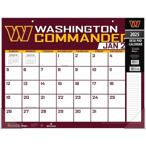 NFL Washington Football Team 2025 22"x17" Desk Calendar - 1 of 4