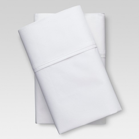 Organic Cotton Pillowcase King White 300 Thread Count