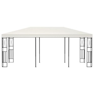 vidaXL Gazebo Outdoor Canopy Tent Patio Pavilion Wedding Party Tent Fabric - Cream 118.1" x 236.2" - 1 of 4