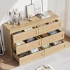 Rattan Dresser for Bedroom, 6 Drawer Double Dresser with Smooth Mental Slide - 2 of 4