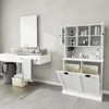 Double-Compartment Bathroom Storage Cabinets with 2 Adjustable Shelves, Suitable for Bedrooms and Bathrooms - 3 of 4
