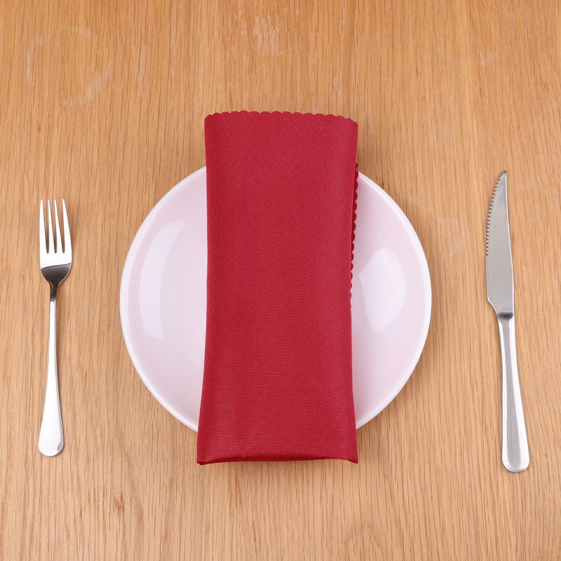 Unique Bargains Wedding Restaurant Dinner Banquet Polyester Napkins 19 x 19 Inches 6 Pcs, 4 of 7