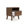 Signature Design by Ashley Fordmont Contemporary Nightstand, Auburn Brown - 2 of 4