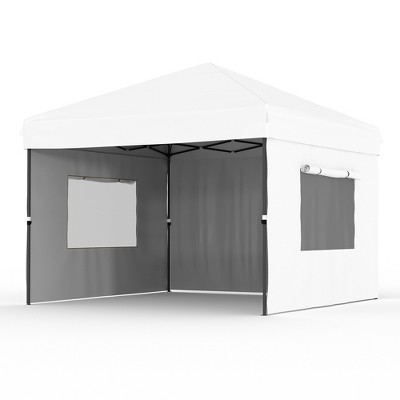 Canopy Tent 10x10 Easy Pop Up, Outdoor Shade Instant Canopy Tents, Comercial Instant Heavy DutyCanopy Pop Up Tent with 3 Sidewalls