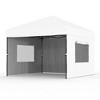 Canopy Tent 10x10 Easy Pop Up, Outdoor Shade Instant Canopy Tents, Comercial Instant Heavy DutyCanopy Pop Up Tent with 3 Sidewalls - 2 of 4