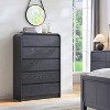 SinCiDo Modern 45" Tall Vertical Dresser with 5 Drawer Dresser,Curved Profile Designed with Natural Texture for Bedroom,Living Room - 3 of 4