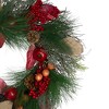 Northlight 24" Unlit Autumn Harvest Mixed Berry, Pine, and Nut Thanksgiving Fall Wreath - 4 of 4