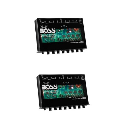 NEW BOSS EQ1208 4-Band Preamp Car Audio Equalizer w/ Subwoofer Output (2 Pack)