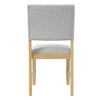 Vynxaria Wooden Dining Chairs Set of 4, Modern Fabric Upholstered Kitchen Side Chairs,Beige+Natural - 4 of 4