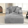 Deep Seat Full-Compressed Sofa Bed, Sofa Bed with Pillows and Pocket Spring Support, Sleeper Couch with Corduroy Cushion-Baofuwish - 3 of 4