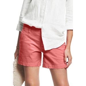 ellos Plus Size Stretch Chino Shorts - 1 of 4