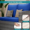 Garvee 7 Piece Outdoor Sectional Sofa with Dining Table,Patio Sectional Sofa Conversation Set All Weather Wicker Rattan Couch Dining Table & Chair - 3 of 4