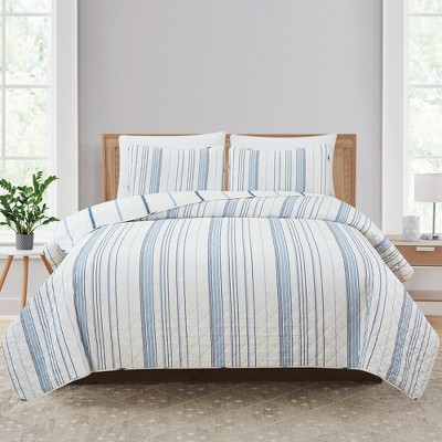 Market & Place Sofia Striped Reversible Quilt Set : Target