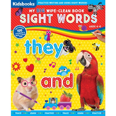 My Big Wipe-Clean Book: Sight Words - by  Kidsbooks Publishing (Spiral Bound)