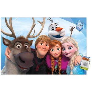 Trends International Disney Frozen - Group 10th Anniversary Unframed Wall Poster Prints - 1 of 4