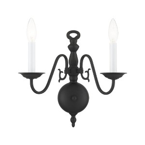 Livex Lighting Williamsburgh 2 - Light Wall Light in  Black - 1 of 4