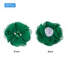 Unique Bargains Artificial Rhinestone Chiffon Flower Heads 20 Pcs Green - 3 of 4