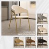 LeisureMod Dining Chair Upholstered Leather Armchair Velvet Accent Ergonomic Padded Seat and Back Durable Stainless Steel Base Bella Series - 4 of 4