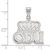 Black Bow Jewelry 10k White Gold Old Dominion Monarchs NCAA Large Pendant - 2 of 3