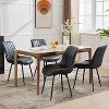 Dining Chairs Set of 2, Faux Leather Upholstered Side Chair for Kitchen Dining Room, Comfortable Modern Chair with Metal Legs - 3 of 4