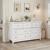 7-Drawer Dresser - Tall Boho Dresser with Curved Legs, Freestanding Storage for Living Room, Bedroom, Entryway, or Balcony - 4 of 4